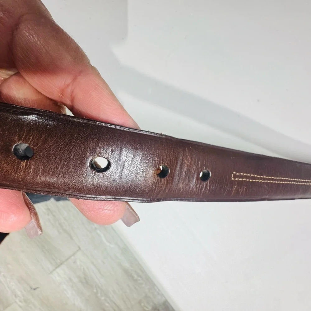 Italian Leather Men’s Belt – Size 38 / 95 cm – Brown
